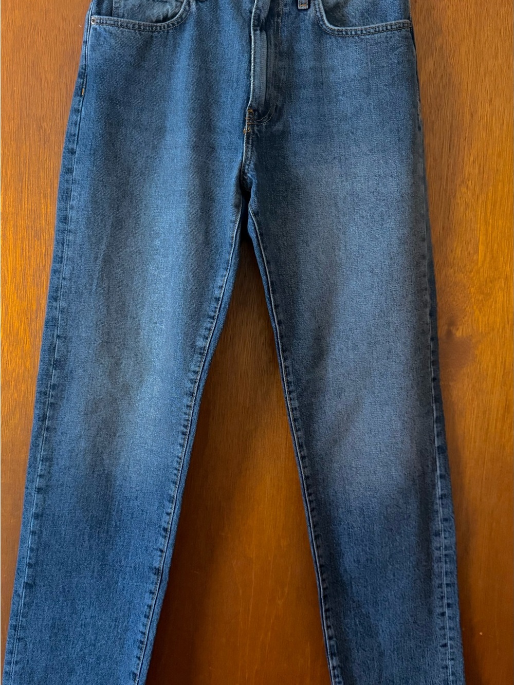 Zara Women's Straight-Leg Jeans in Dark Blue Wash